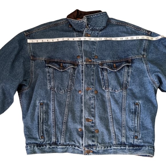 Vintage International Denim Jacket Men's XL Removable Vest 90s Southwest Aztec - Picture 4 of 16